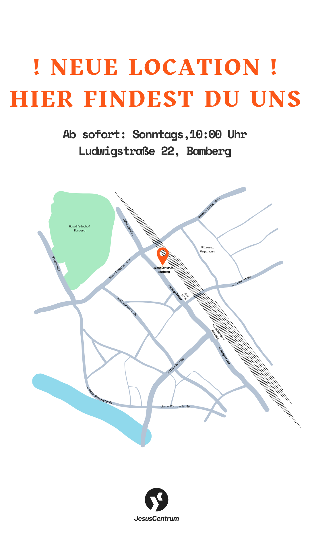 neue Location JesusCentrum Bamberg Ludwigstraße 22